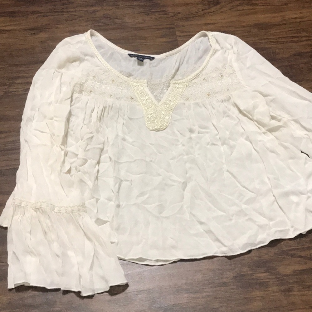 American eagle long sleeve crop top